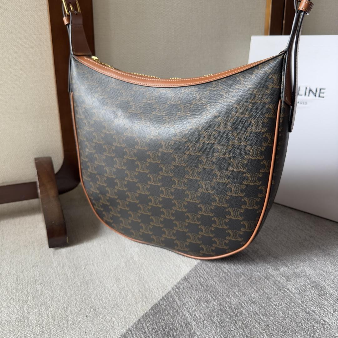 Celine Heloise Bag In Triomphe Canvas And Calfskin - everydesigner