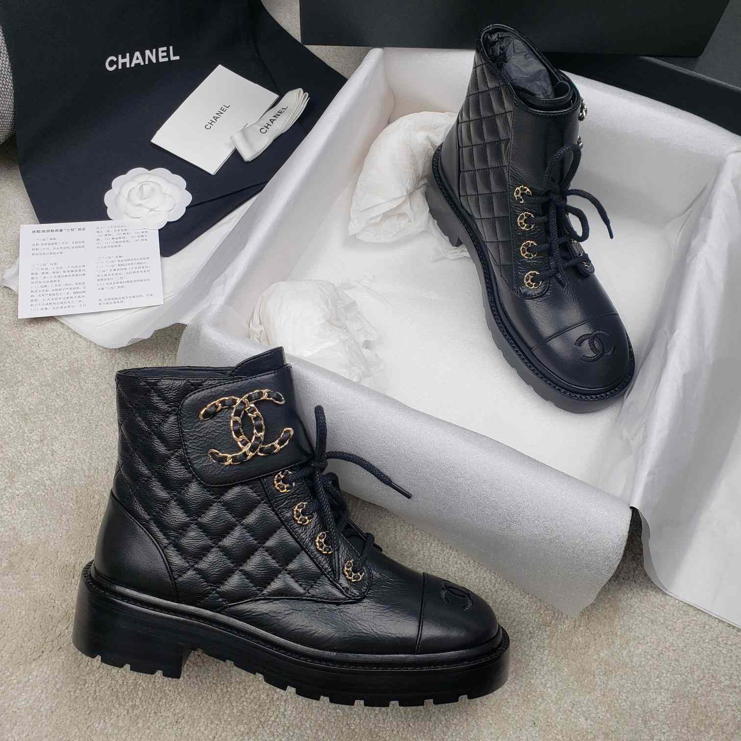 Chanel Leather Ankle Boots  - everydesigner