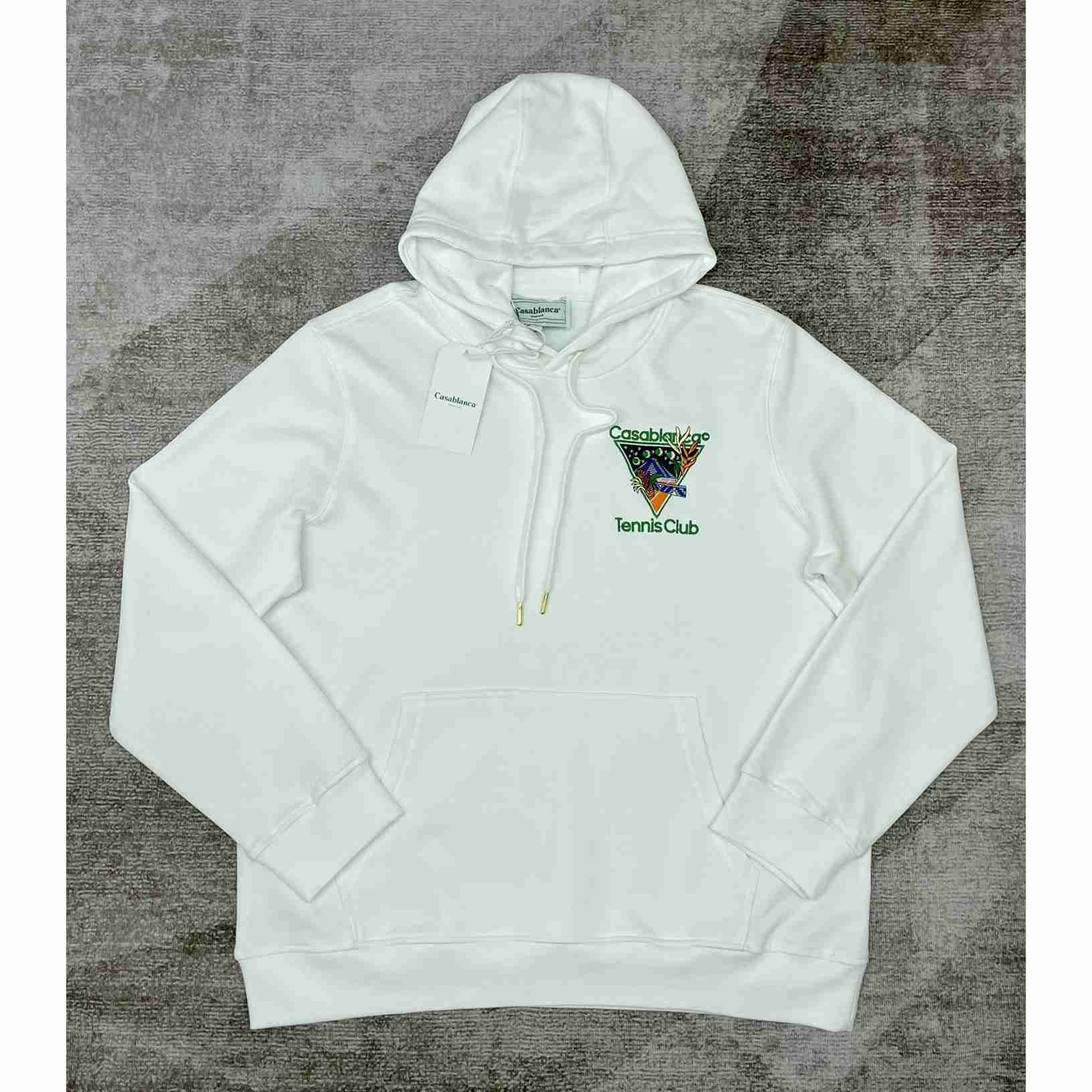 Casablanca Tennis Club Logo-embroidered Hoodie - everydesigner