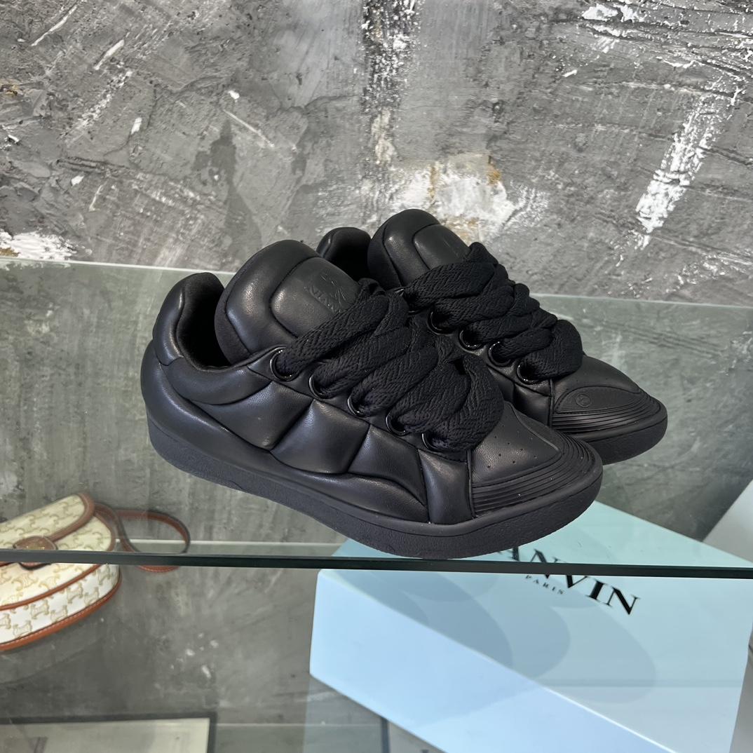 Lanvin Leather Curb XL Sneakers - everydesigner