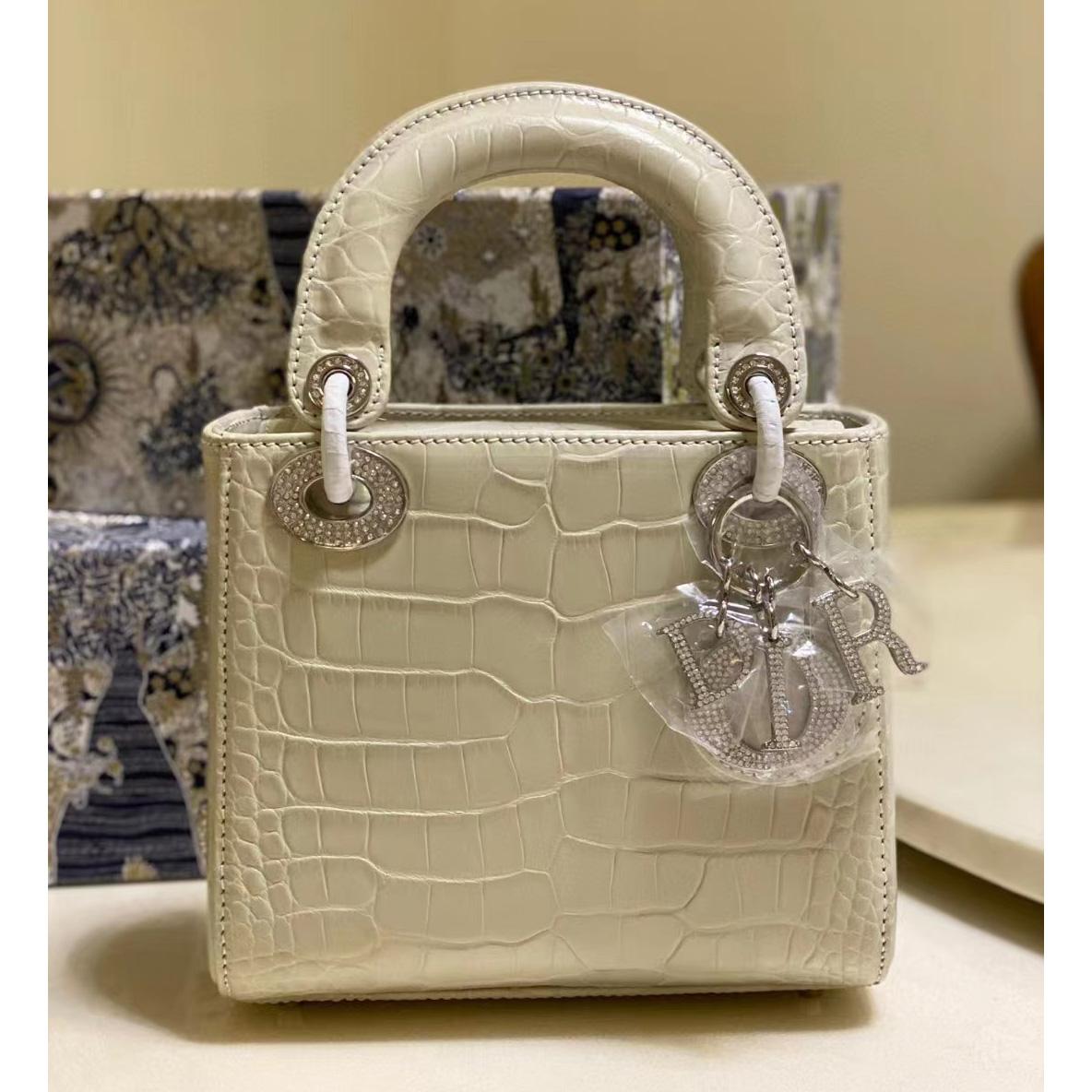 Dior Alligator Mini Lady Dior Bag (17-15-7cm) - everydesigner