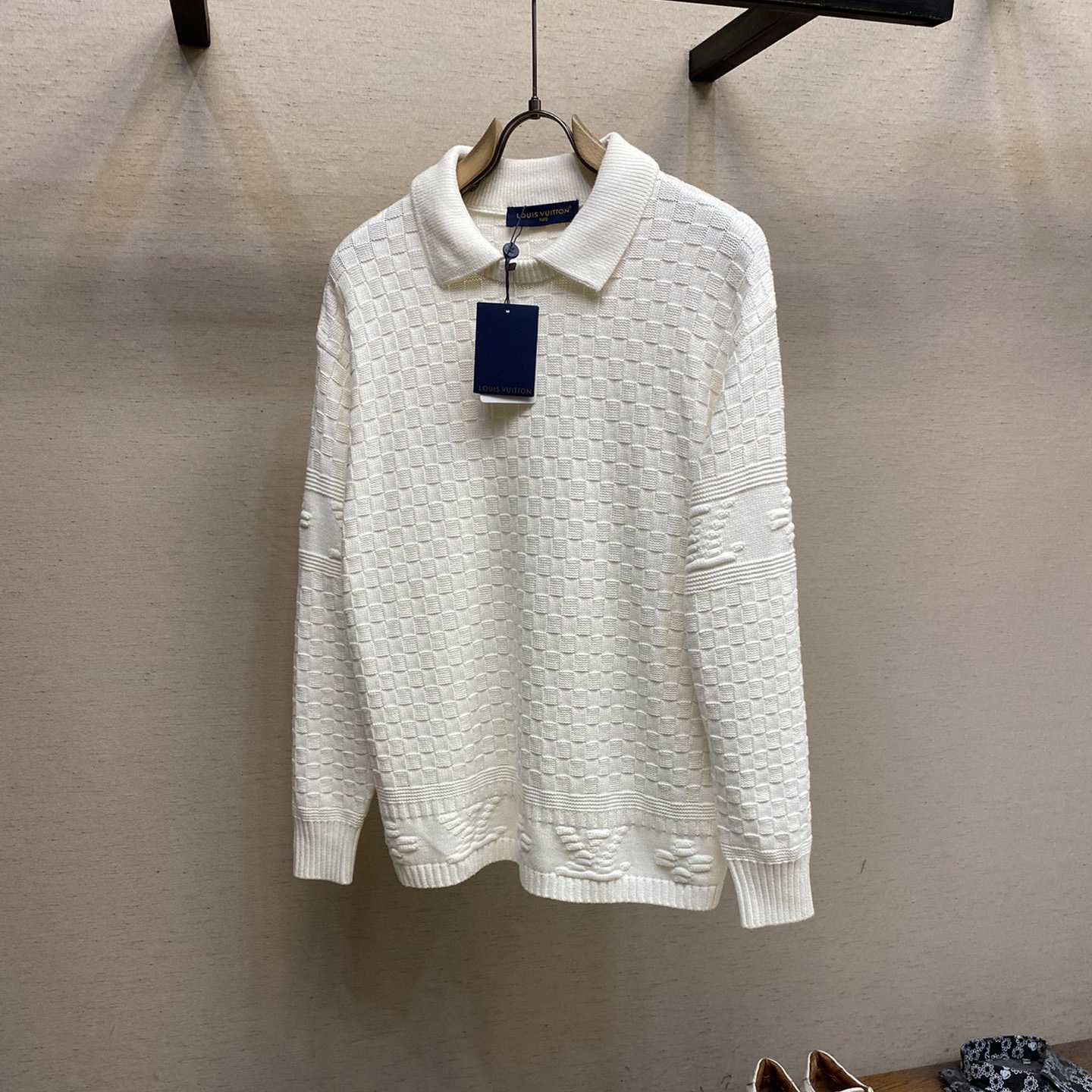 Louis Vuitton Lv Damier Wool Blend Pullover     - everydesigner