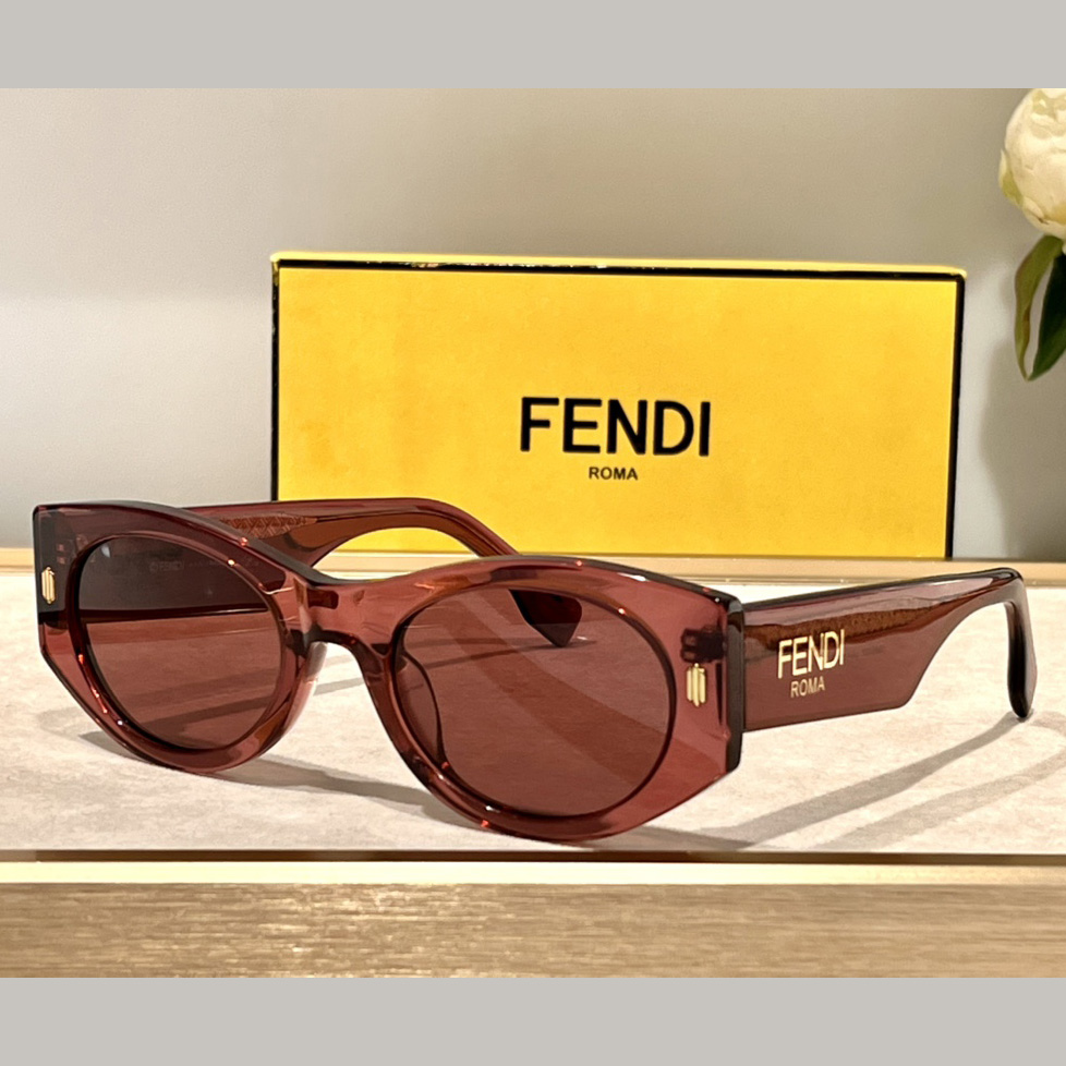 Fendi Roma Purple Acetate Sunglasses   FE40125F  - everydesigner