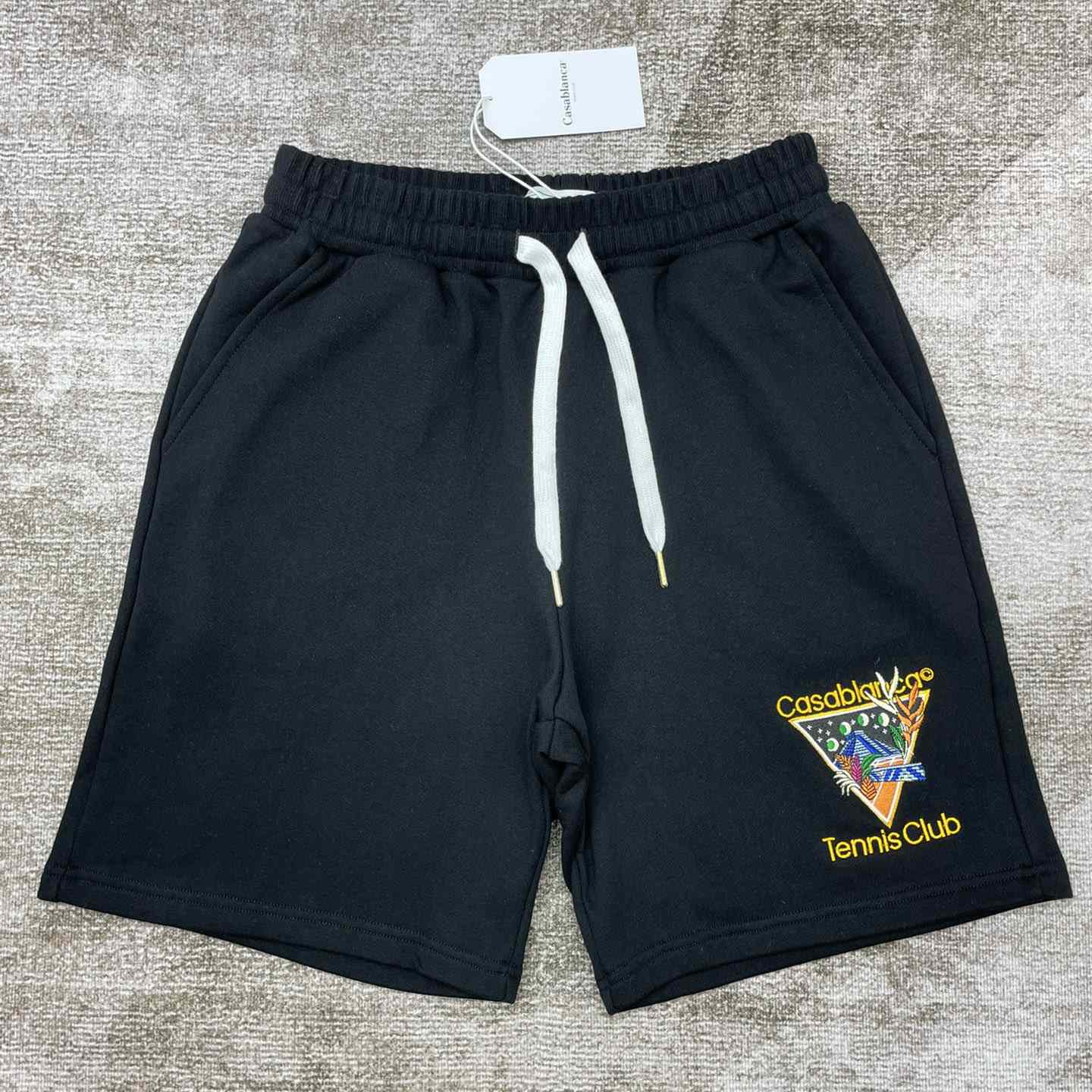 Casablanca Tennis Club Icon Embroidered Shorts  - everydesigner