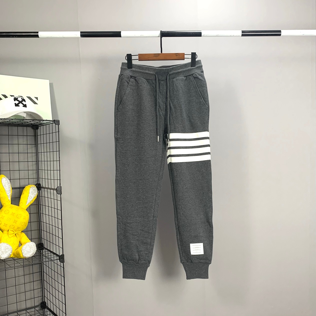 Thom Browne Four-Bar Detailed Track Pants - everydesigner