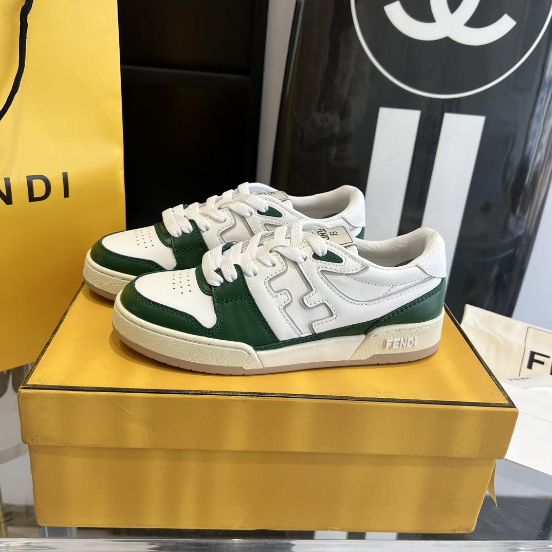 Fendi Fendi Match White Leather Low-tops Sneakers - everydesigner