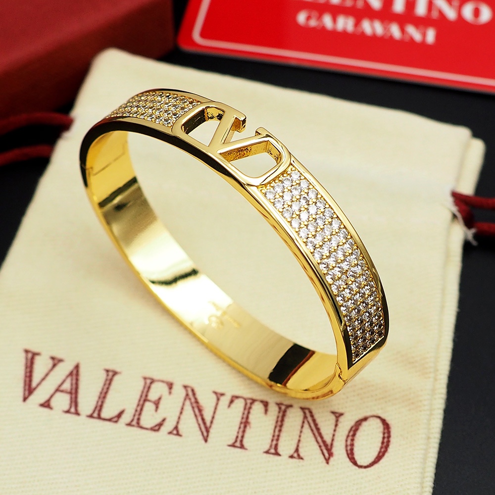 Valenti VLogo Signature Metal And Swarovski® Crystals Bangle  - everydesigner