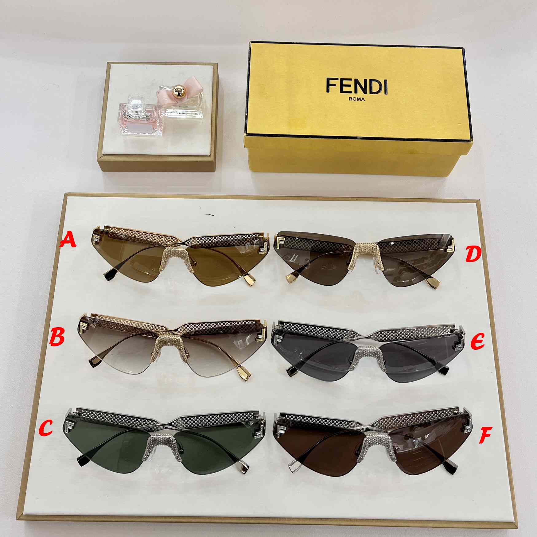 Fendi First Crystal Metal Sunglasses      FOL084V1 - everydesigner