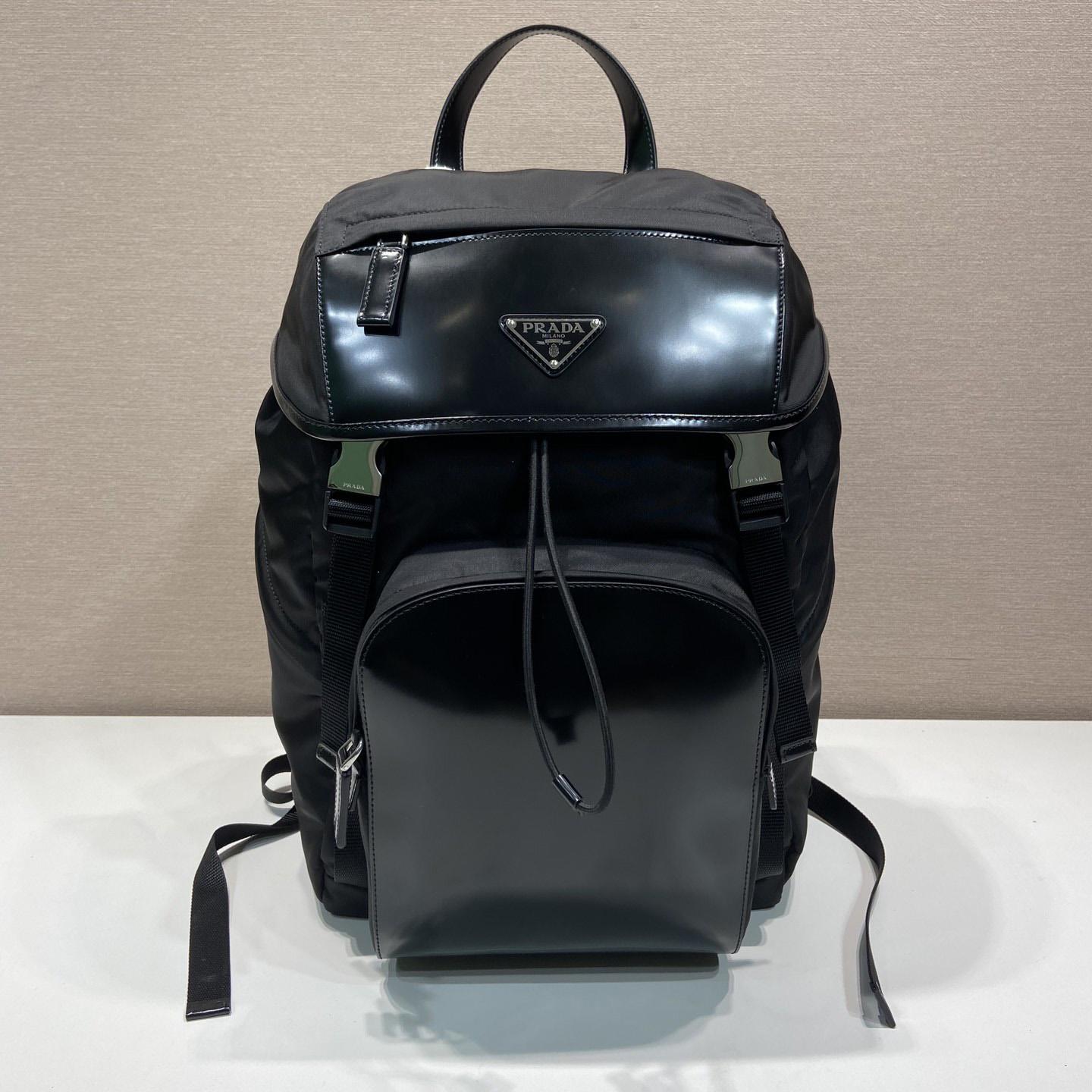 Prada Re-Nylon And Brushed Leather Backpack - everydesigner