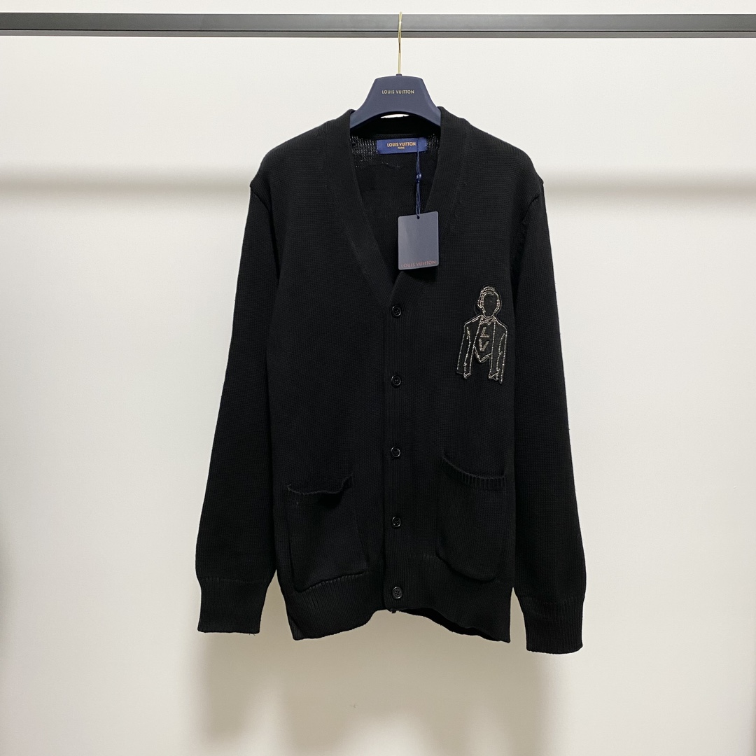 Louis Vuitton Embroidered Wool Cardigan  - everydesigner