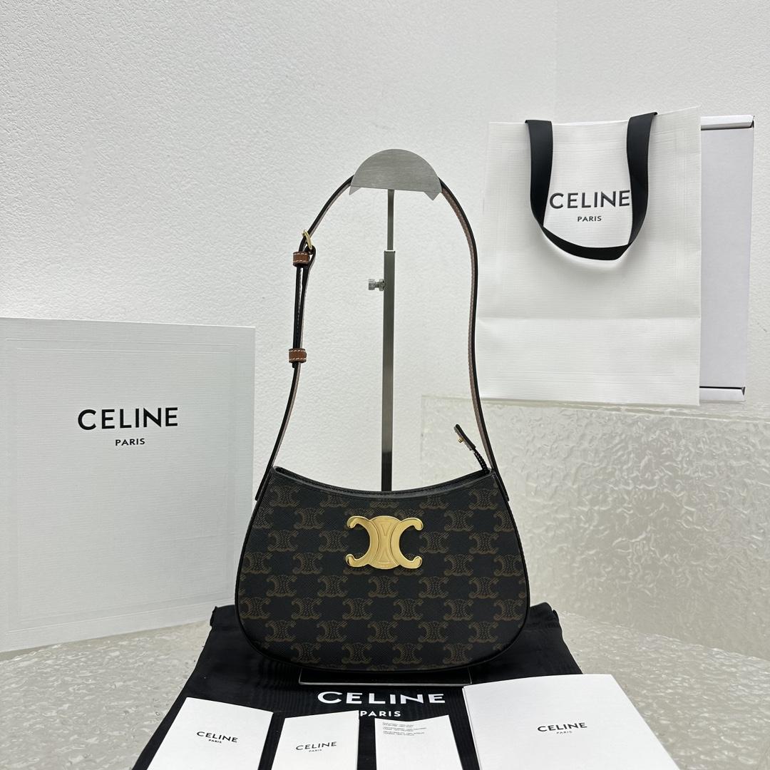 Celine Medium Tilly Bag In Shiny Calfskin - everydesigner