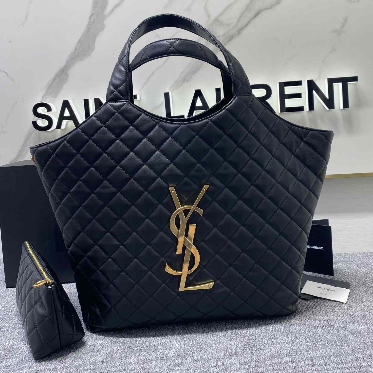 Saint Laurent Icare Maxi Shopping Bag In Quilted Lambskin - everydesigner