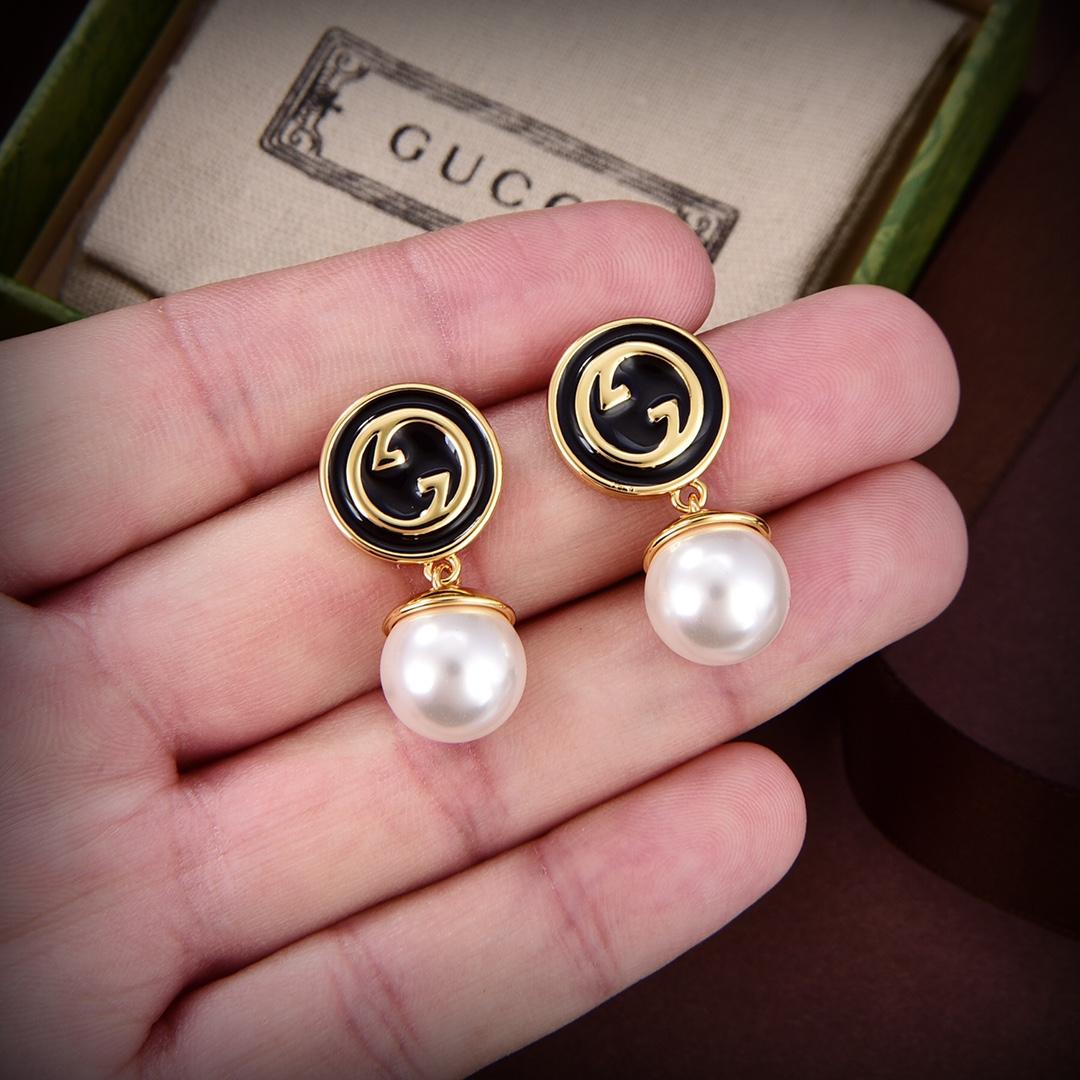 Gucci Blondie Pearl Earrings - everydesigner