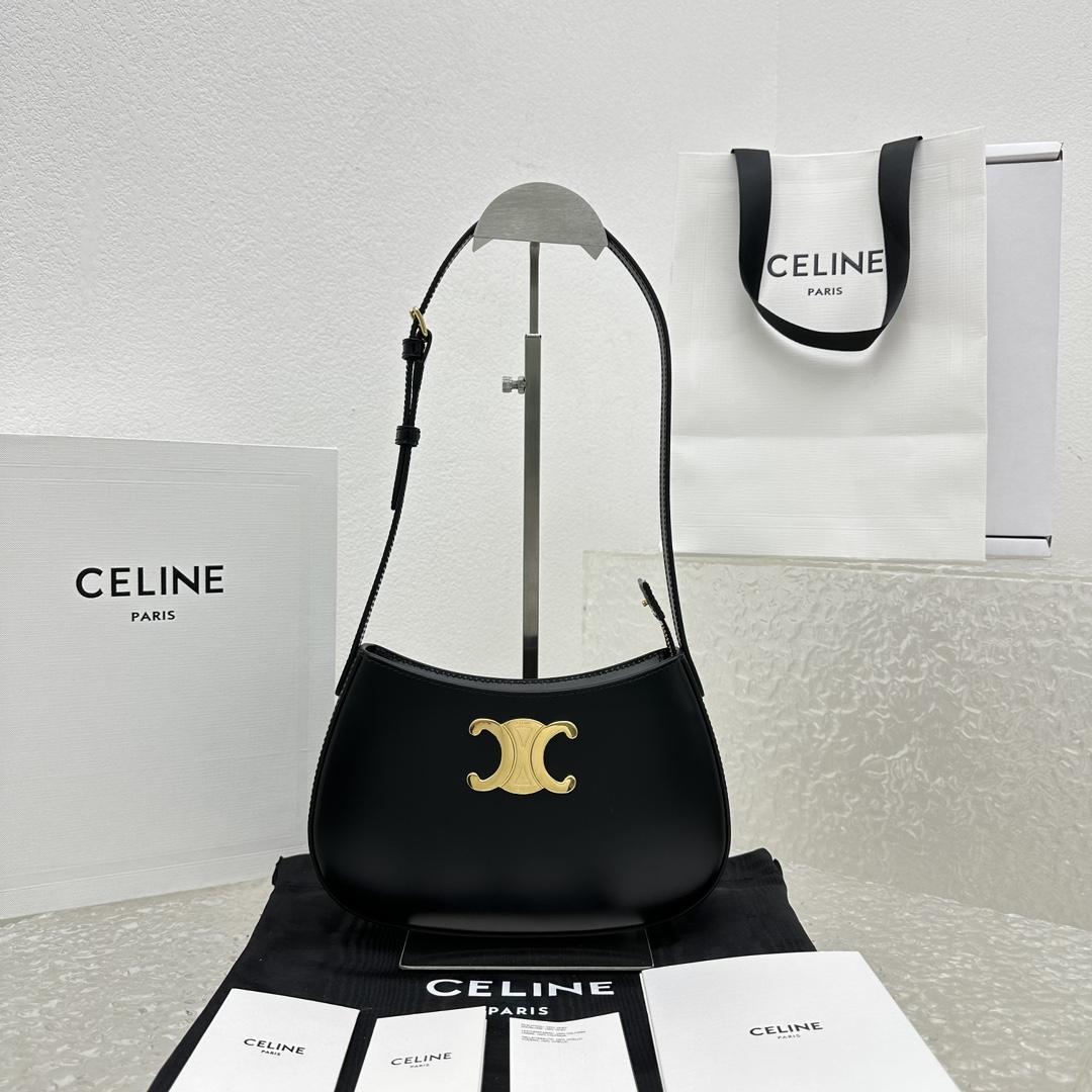 Celine Medium Tilly Bag In Shiny Calfskin - everydesigner