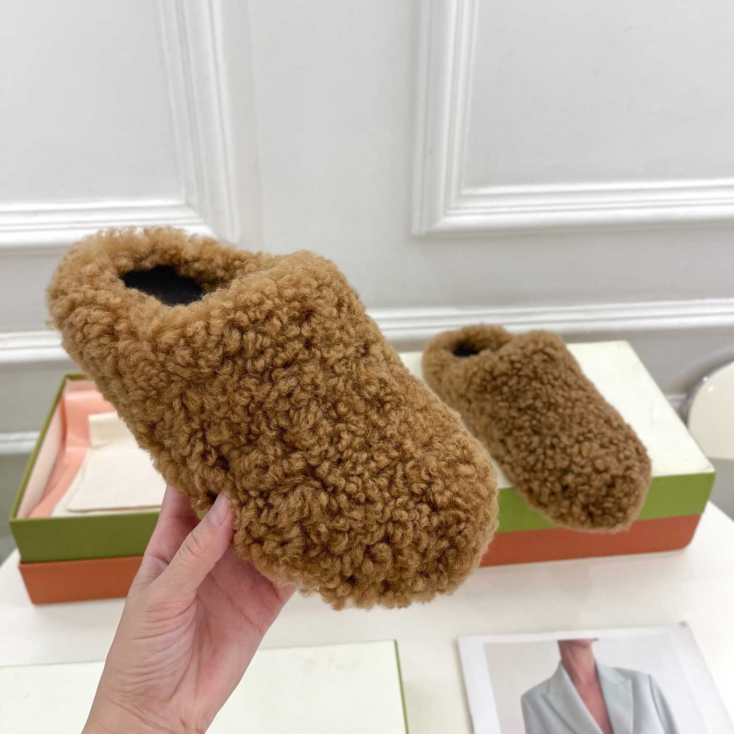 Marni Lamb Fur Mules - everydesigner