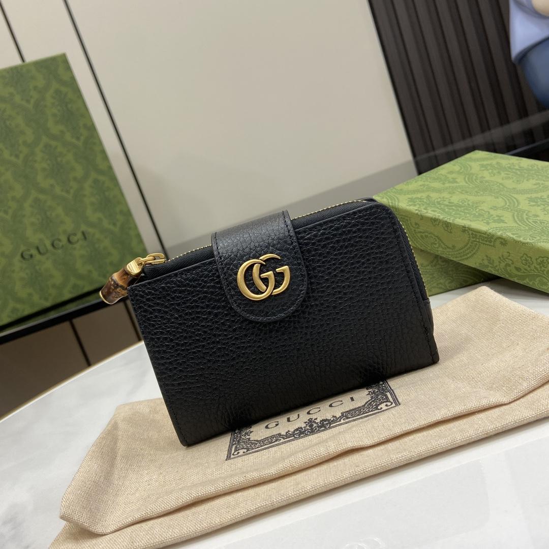 Gucci Medium double G Wallet With Bamboo - everydesigner