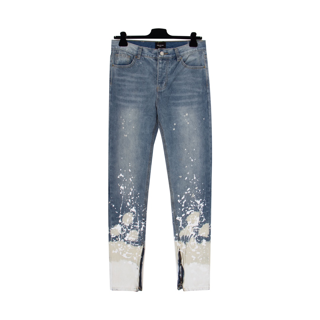 Fear Of God Denim Zip Detail Painters Selvedge Jeans - everydesigner