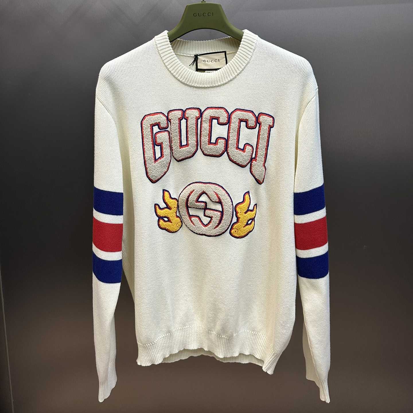 Gucci Cotton Jumper With Embroidery  - everydesigner