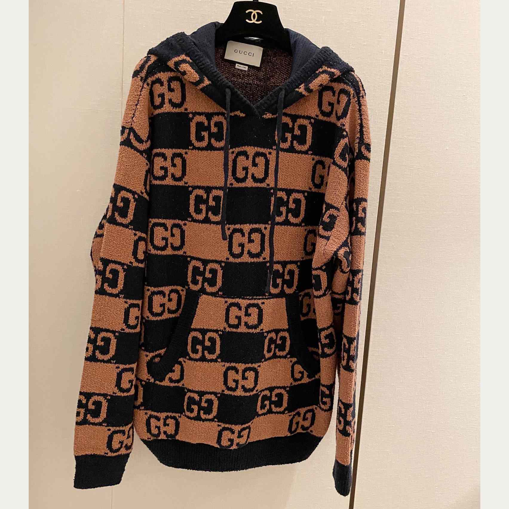 Gucci GG Cotton Jacquard Hooded Jumper  - everydesigner