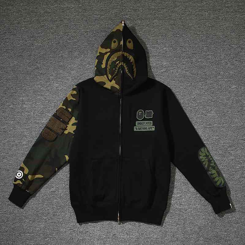 Bape x Undwoodland Camo Shark Hoodie - everydesigner