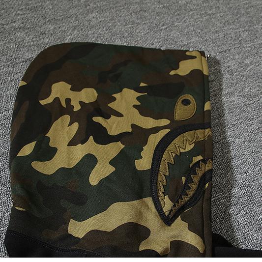 Bape x Undwoodland Camo Shark Hoodie - everydesigner