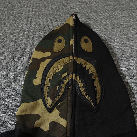 Bape x Undwoodland Camo Shark Hoodie - everydesigner