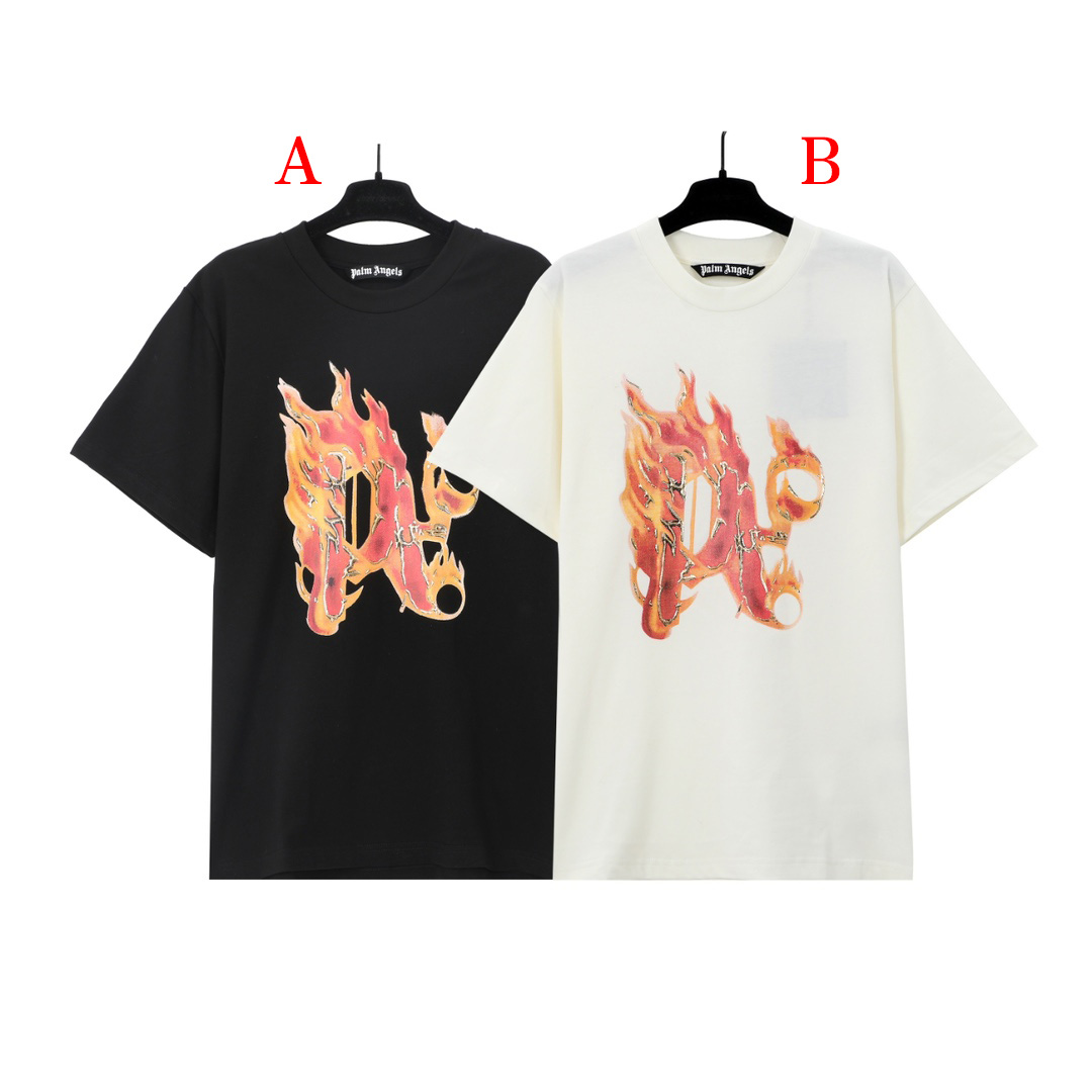  Palm Angels Burning Monogram T-Shirt - everydesigner