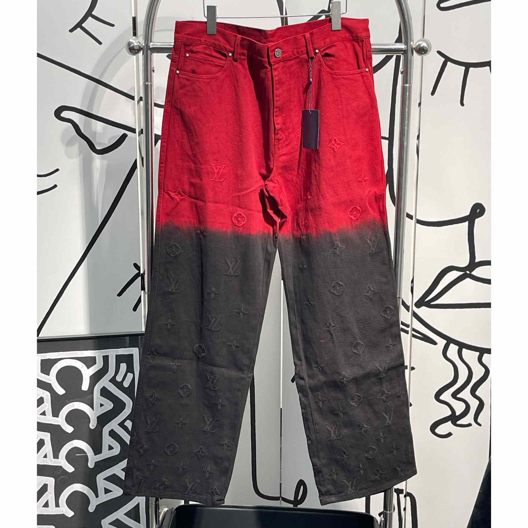 Louis Vuitton Embroidered Denim Pants   1AFAD2 - everydesigner