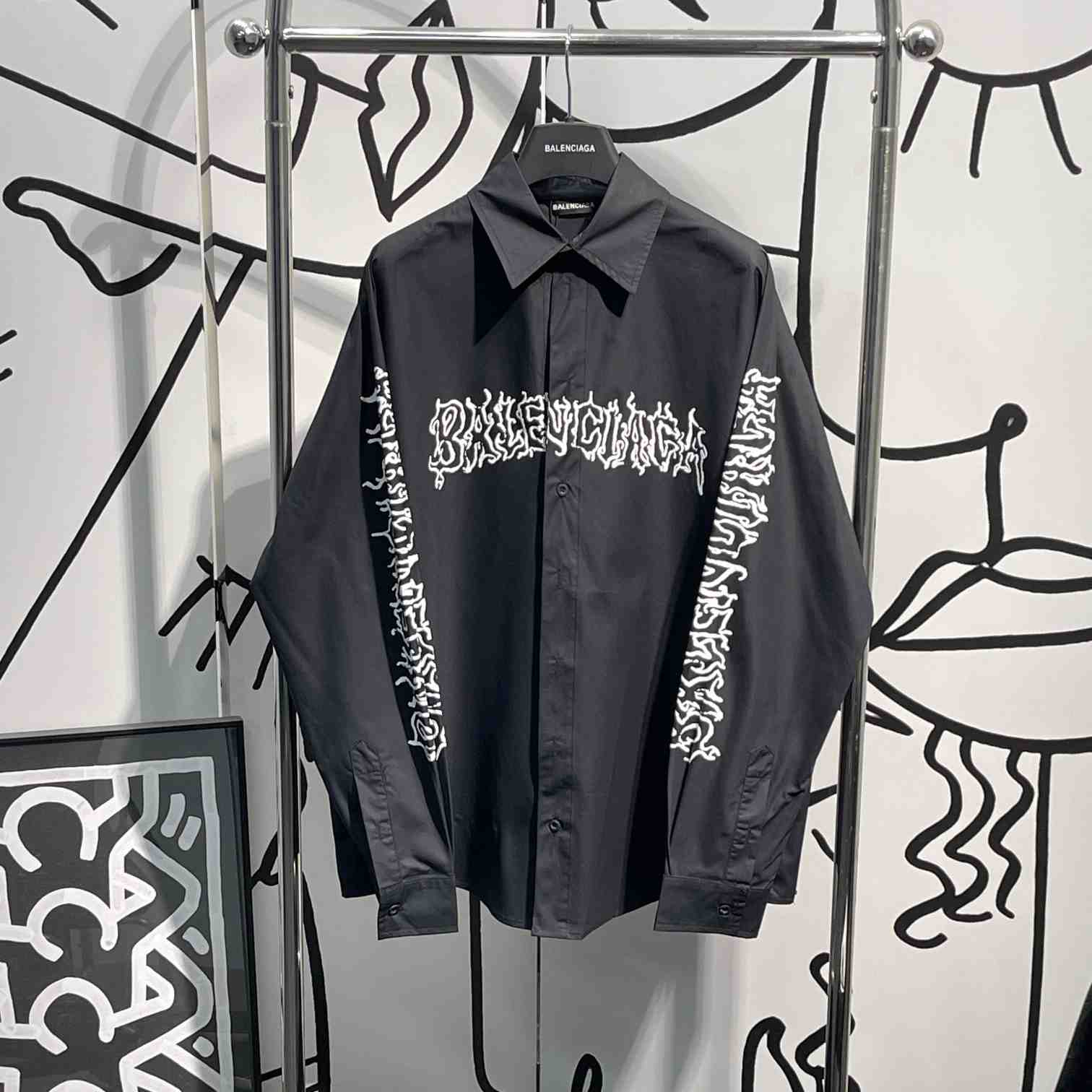 Balenciaga DIY Metal Outline Cotton Shirt - everydesigner