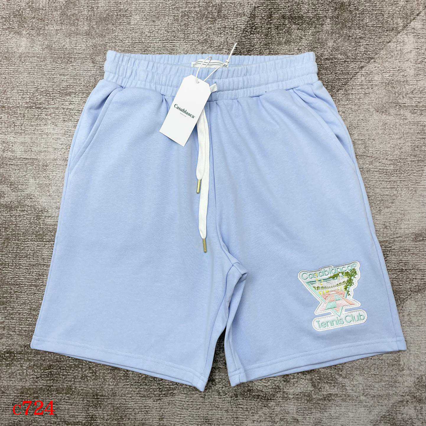 Casablanca Tennis Club Icon-appliqué Shorts    c724 - everydesigner