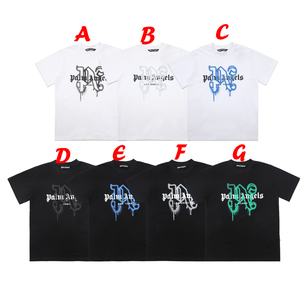  Palm Angels Monogram Spray City T-Shirt Paris - everydesigner