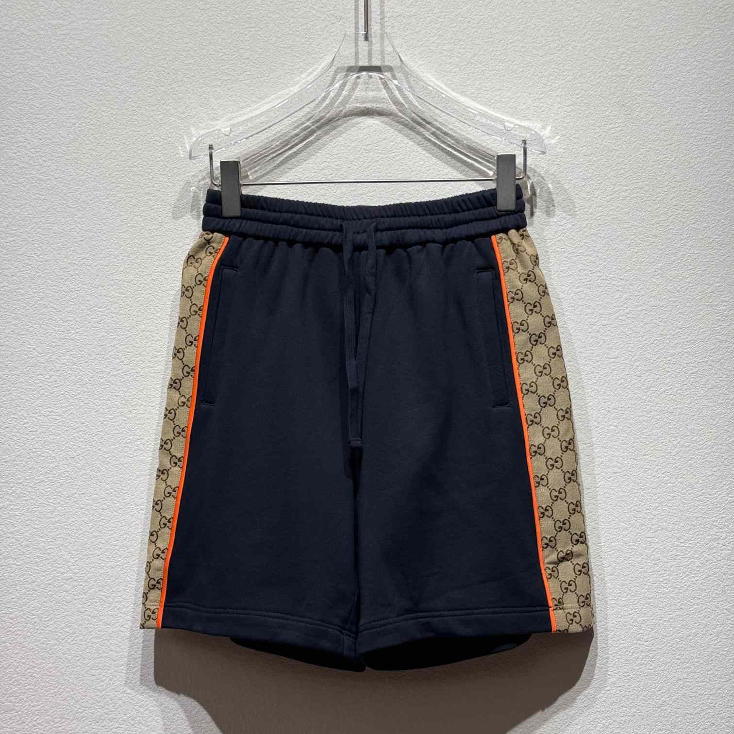 Gucci Cotton Jersey Shorts With GG Inserts - everydesigner