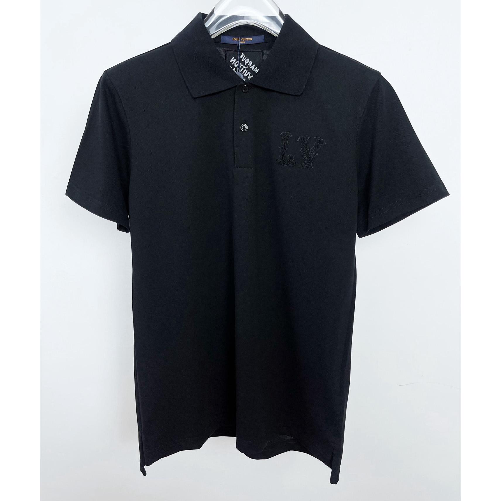 Louis Vuitton Poplin Polo With Embroidered LV Patch - everydesigner