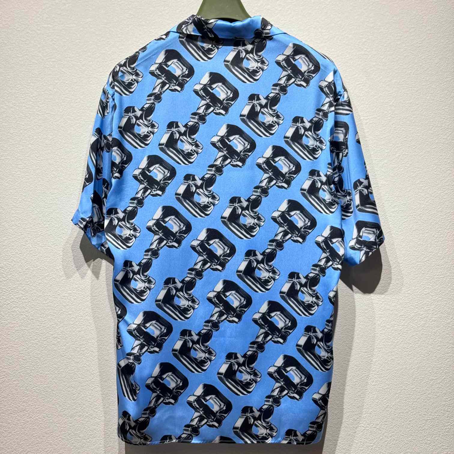 Gucci 3D Glass Horsebit Print Silk Shirt - everydesigner