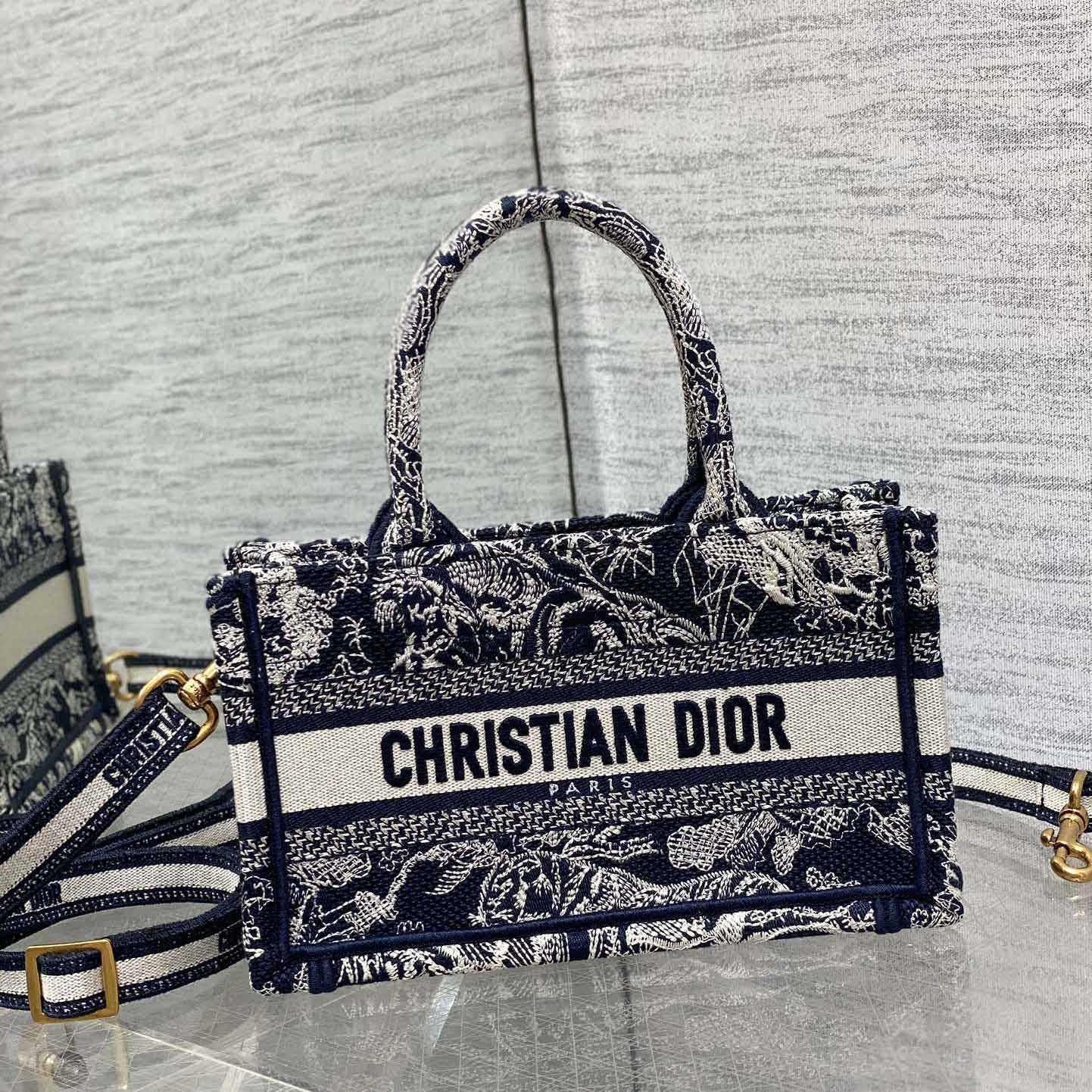 Dior Mini Dior Book Tote With Strap - everydesigner