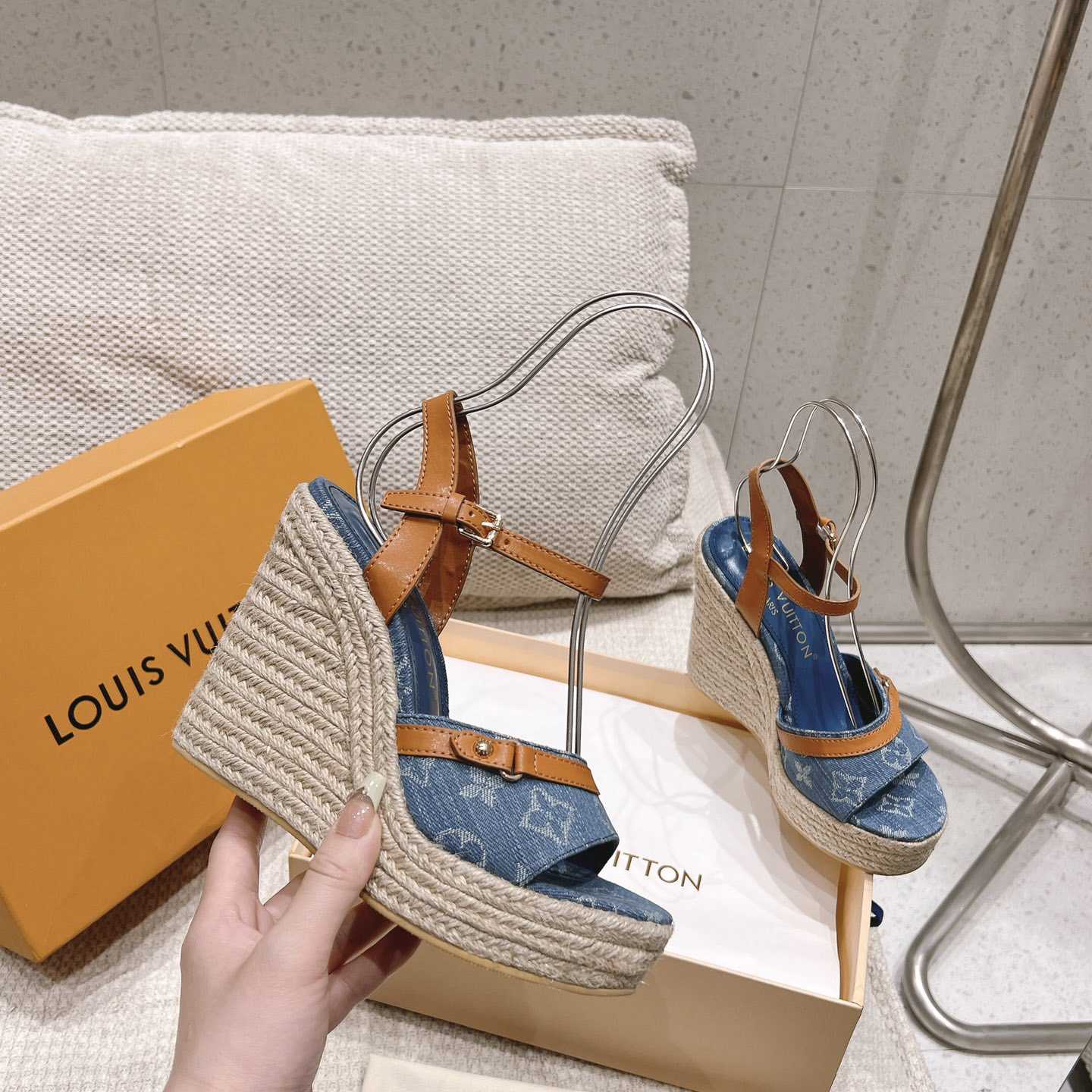 Louis Vuitton Helios Wedge Sandal   - everydesigner