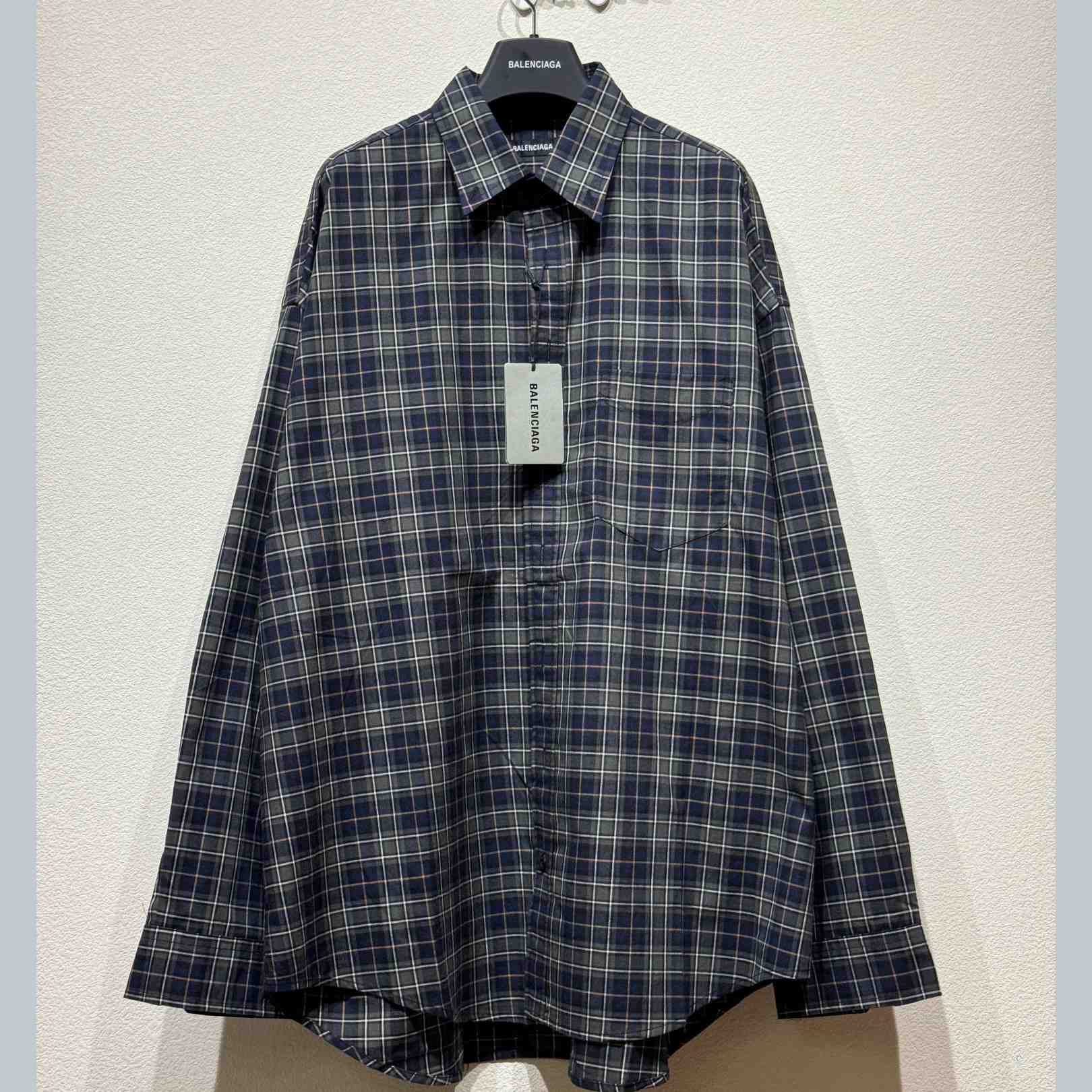 Balenciaga Plaid Long-sleeved Shirt - everydesigner