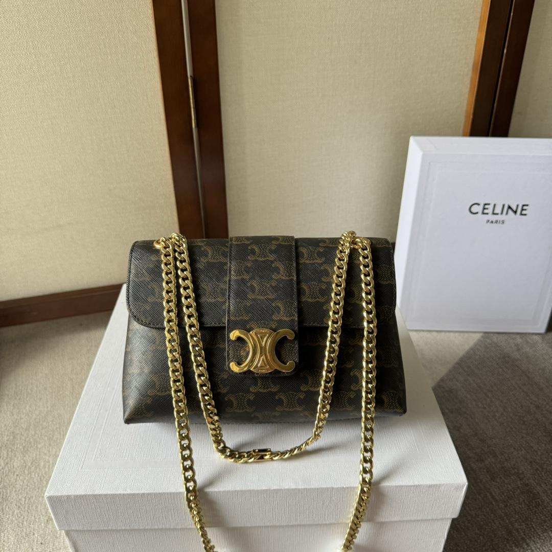 Celine Medium Celine Victoire Bag In Triomphe Canvas - everydesigner