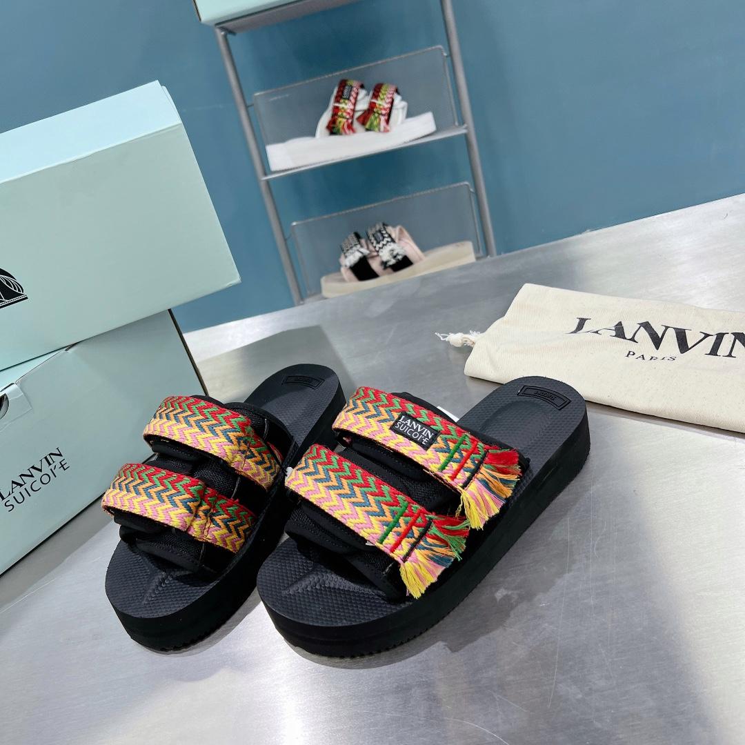 Suicoke x Lanvin Curb Woven-strap Sandals - everydesigner