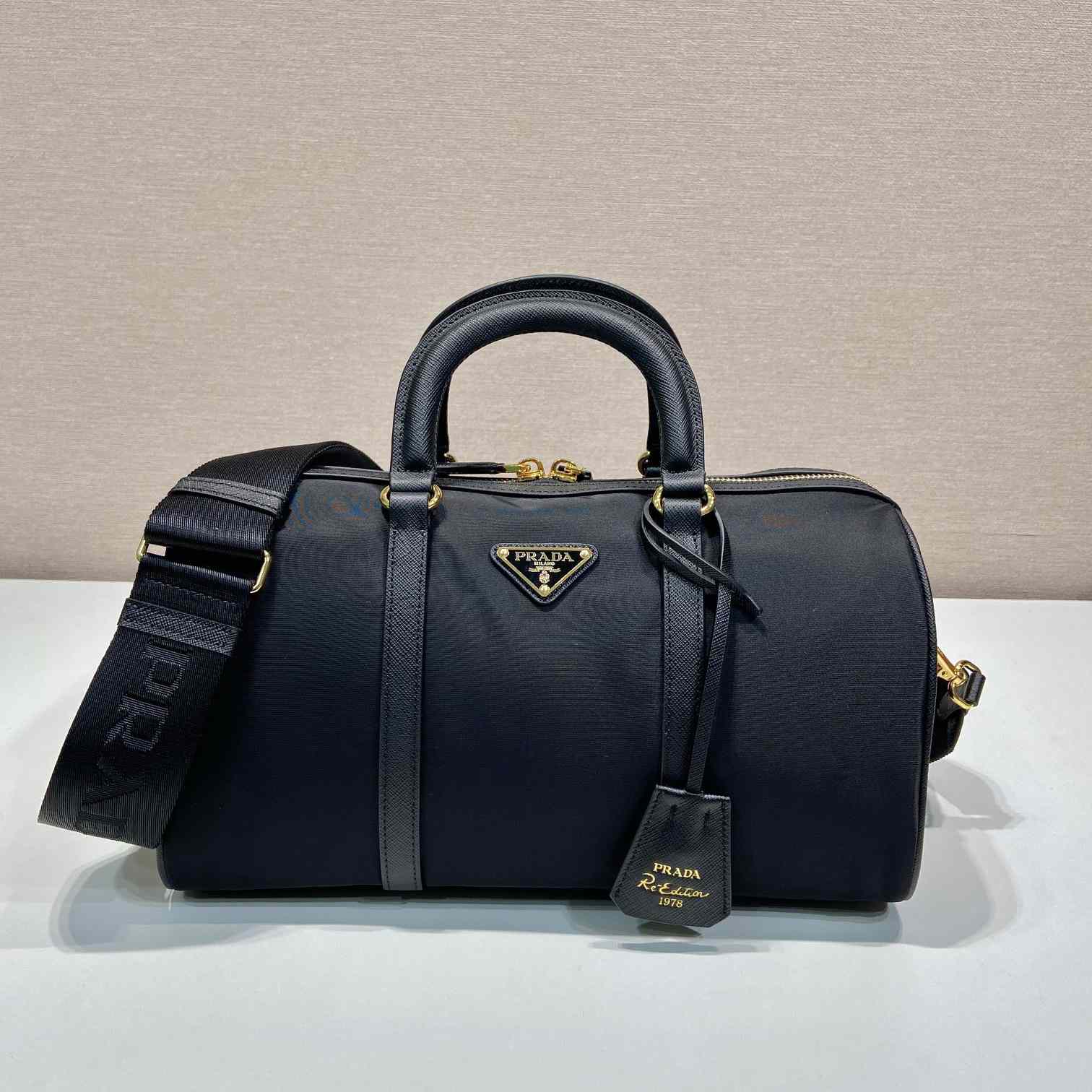 Prada Re-Edition 1978 Medium Re-Nylon And Saffiano Leather Top-handle Bag - everydesigner