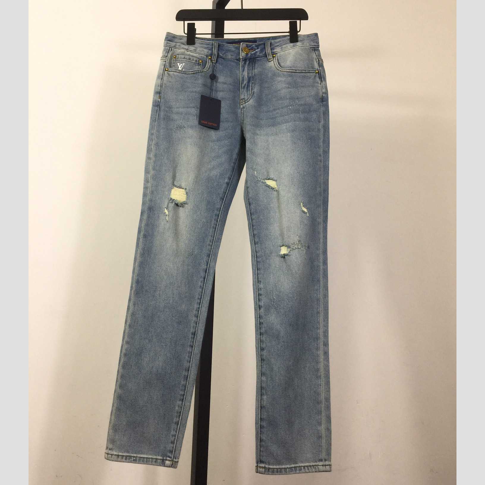 Louis Vuitton Logo Jeans - everydesigner