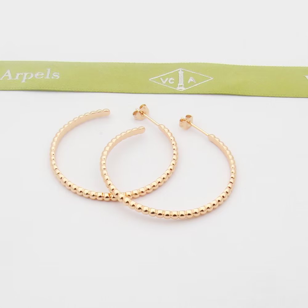 Van Cleef & Arpels Perlée Pearls Of Gold Hoop Earrings, Large Model - everydesigner