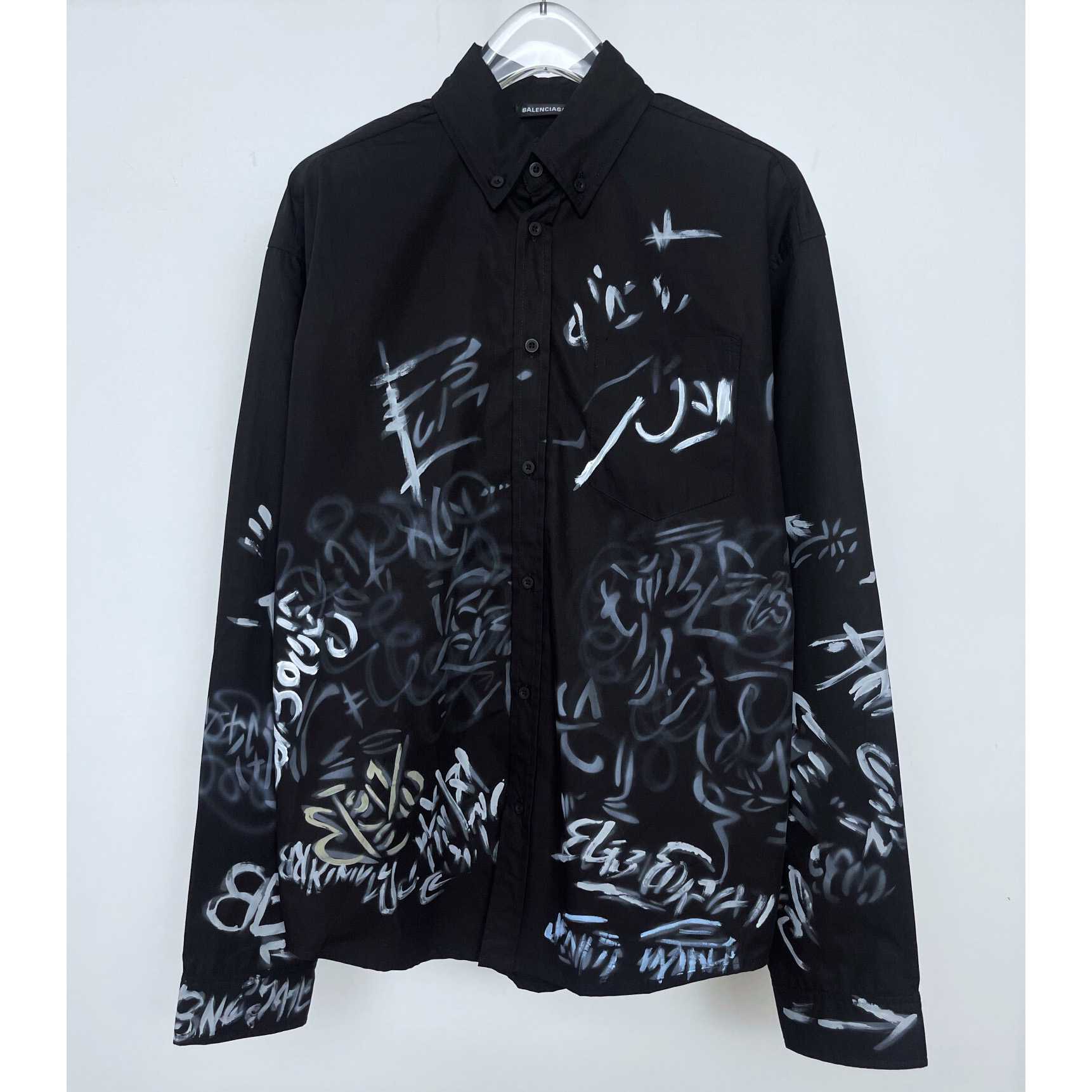 Balenciaga Logo-print Cotton Shirt - everydesigner