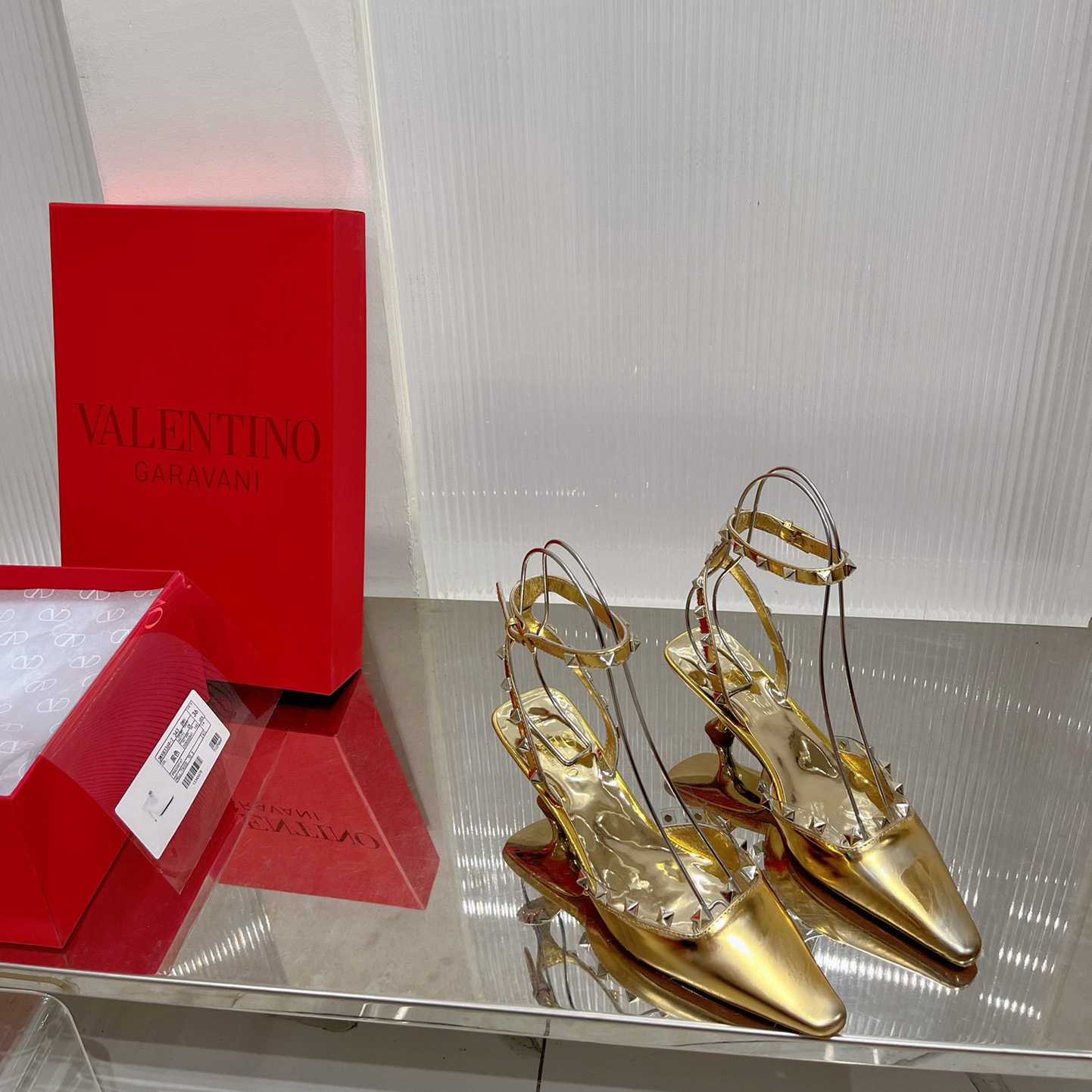 Valenti Garavani Rockstud Couture 58mm Mirrored Pumps - everydesigner