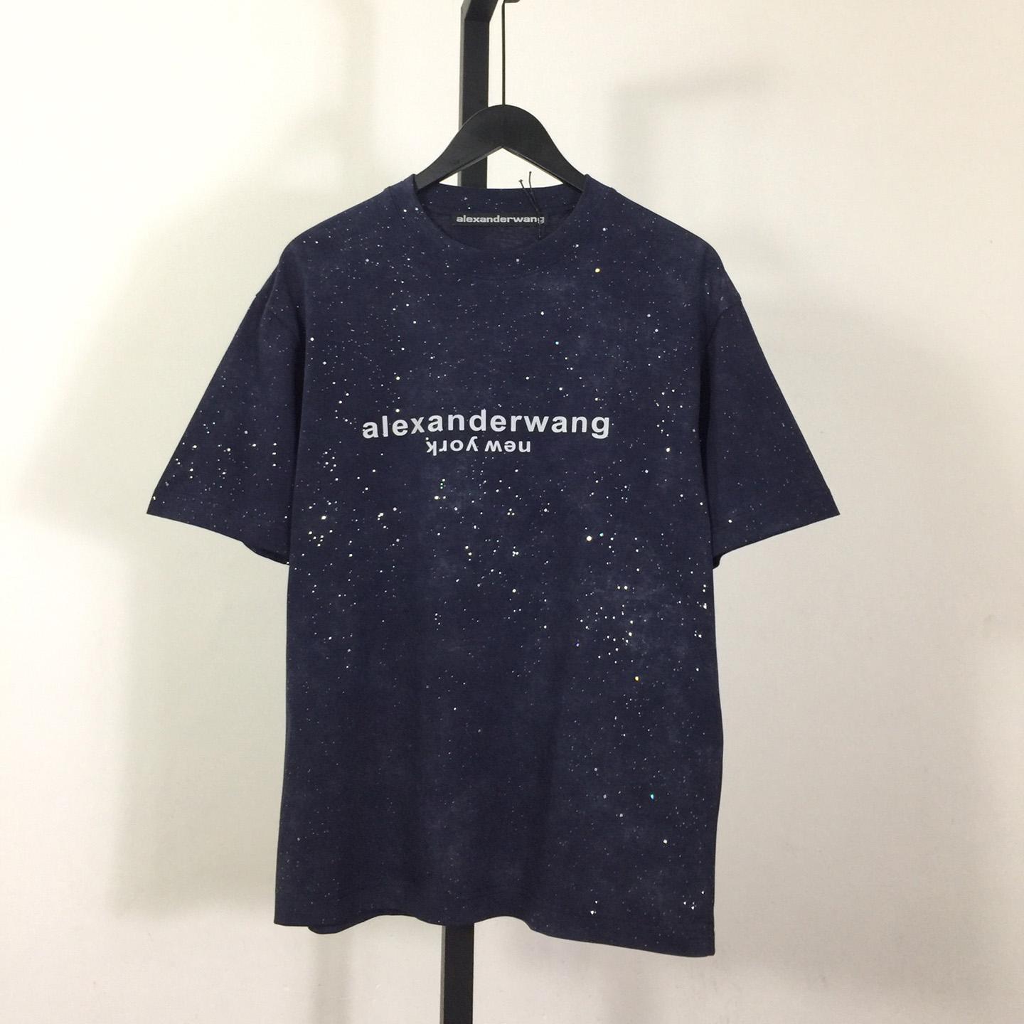 Alexander Wang Cotton T-shirt In Blue - everydesigner