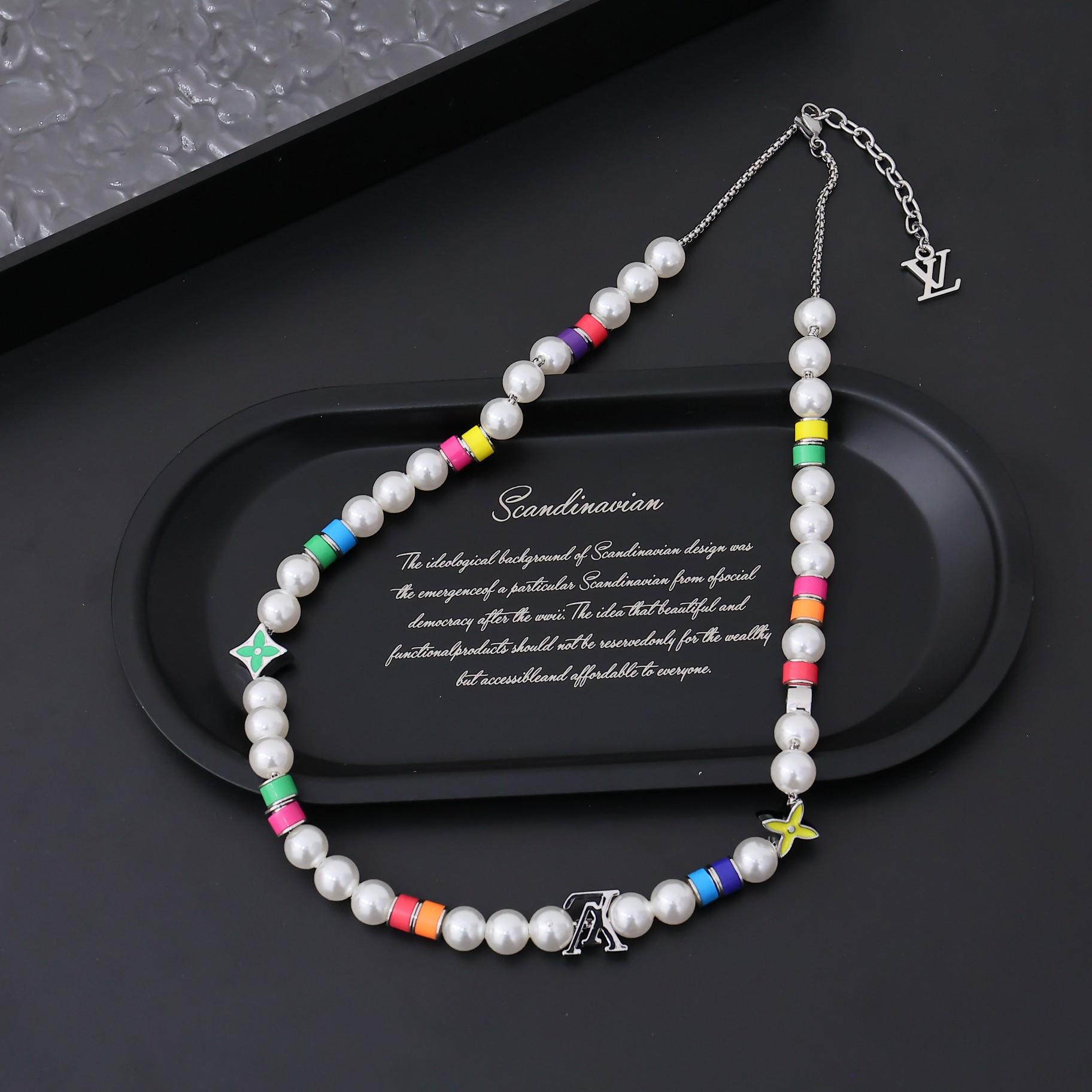 Louis Vuitton MNG Pearls Party Necklace   M01500 - everydesigner