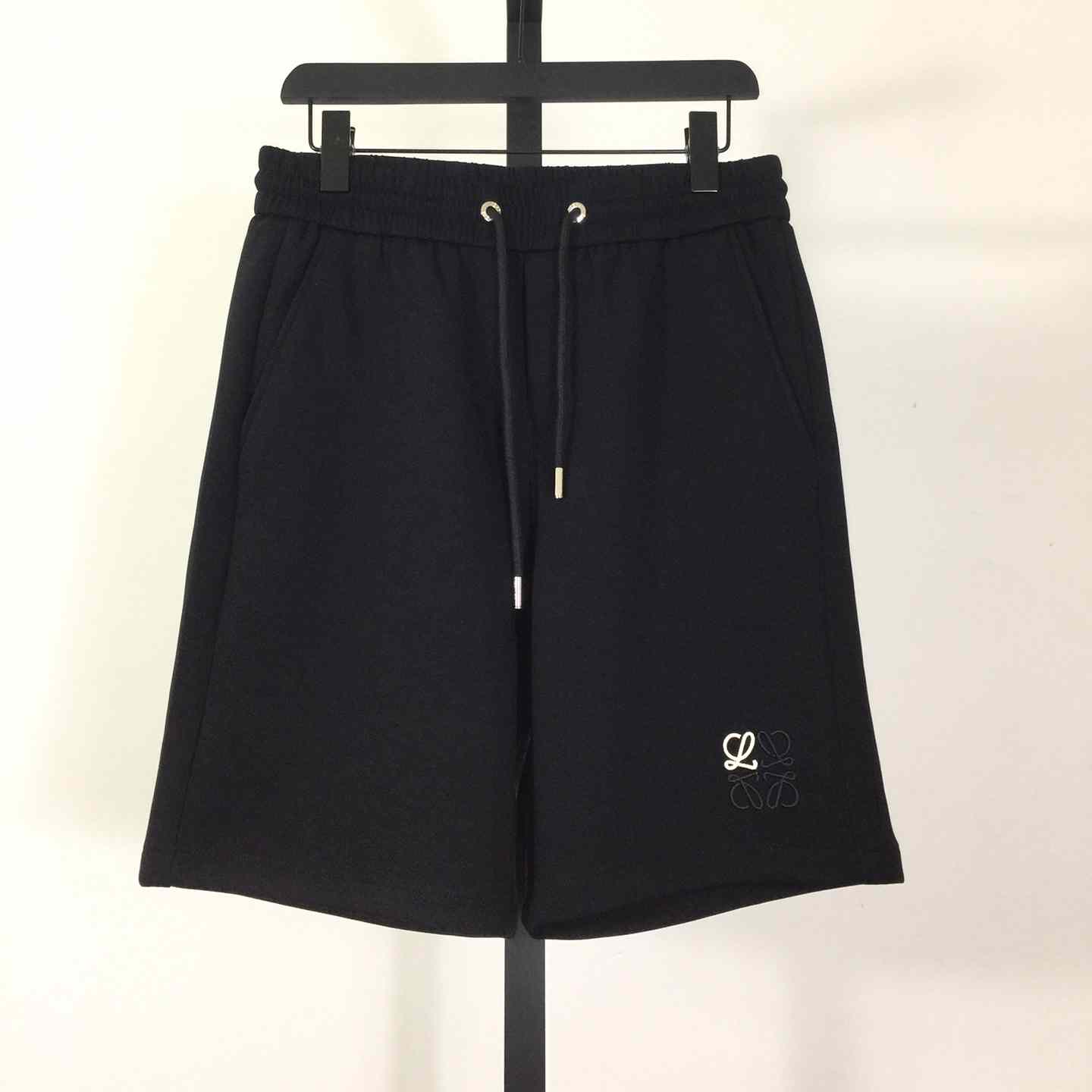 Loewe Cotton Shorts In Black - everydesigner