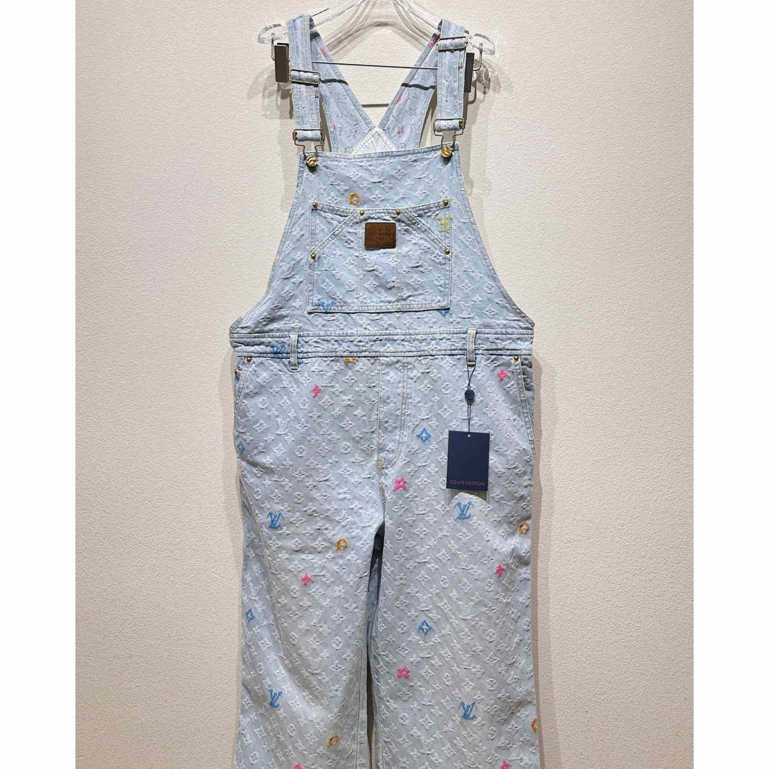 Louis Vuitton Monogram Denim Dungarees   1AFPVH - everydesigner