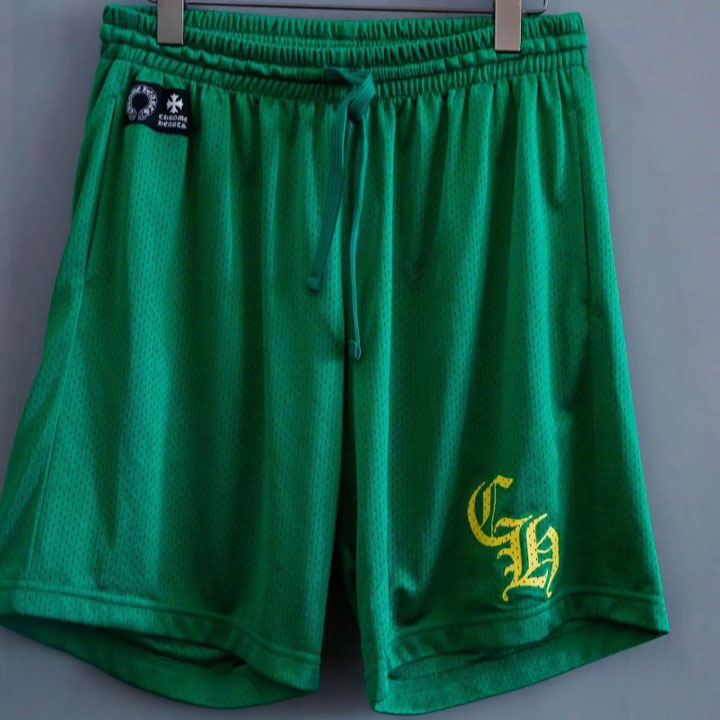 Chrome Hearts Green Varsity Mesh Shorts - everydesigner