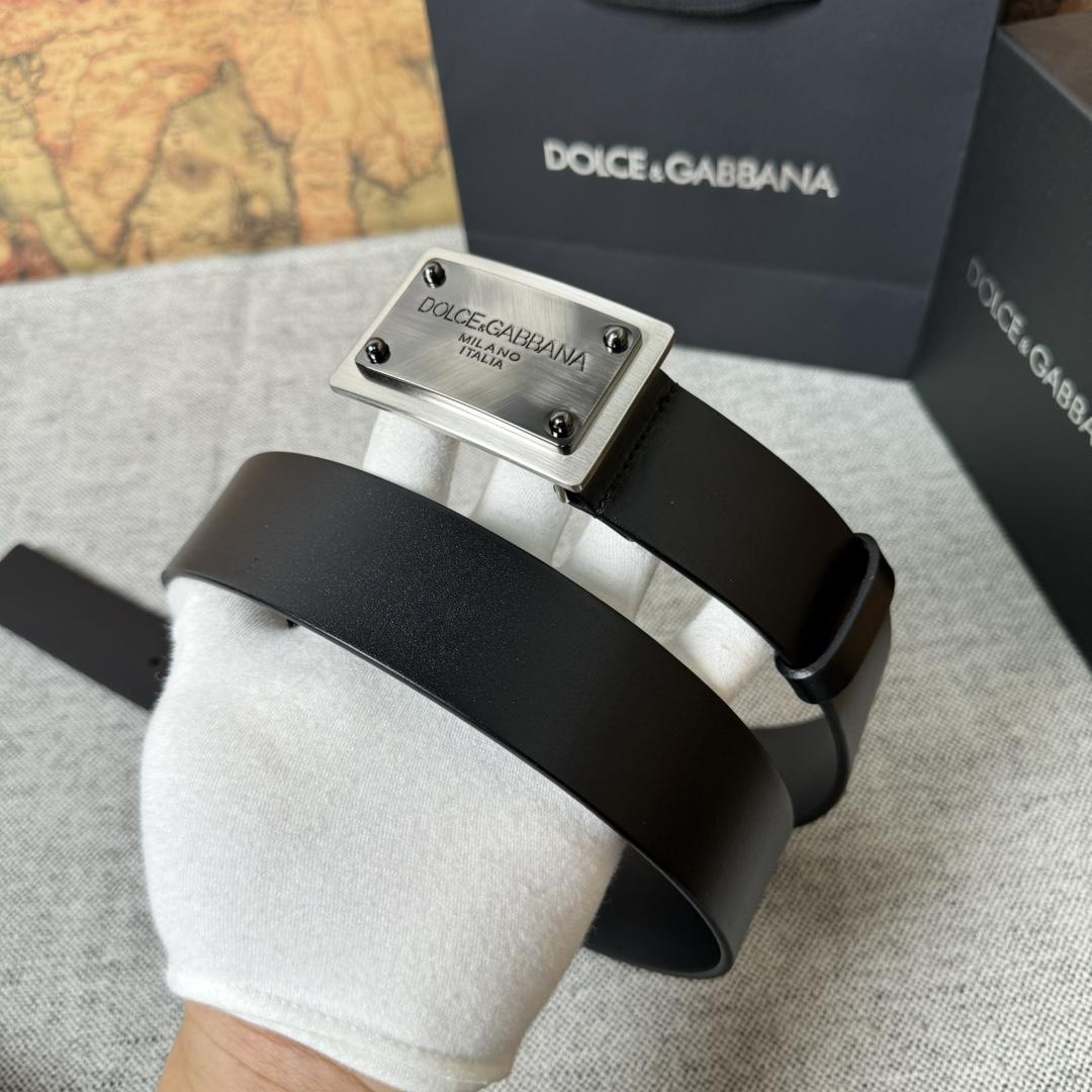 Dolce & Gabbana Calfskin Belt With Branded Tag - everydesigner